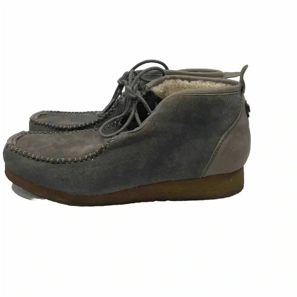 Australian Luxe Collective Men’s Lucan Boot Size 9 Suede W/Sheepskin Lining Grey - Picture 3 of 12